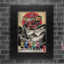 Load image into Gallery viewer, Daily_Deal_Shirts Posters / 4"x6" / Black Rangers In Japan Woodblock