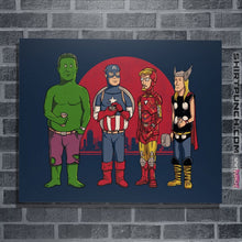 Load image into Gallery viewer, Shirts Posters / 4"x6" / Navy King Of The Heroes