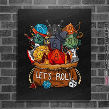 Load image into Gallery viewer, Daily_Deal_Shirts Posters / 4"x6" / Black Let's Roll