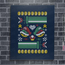 Load image into Gallery viewer, Shirts Posters / 4"x6" / Navy A Very Mushroom Christmas