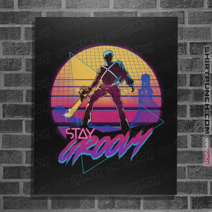 Shirts Posters / 4"x6" / Black Stay Groovy