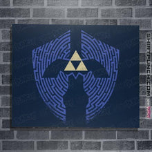 Load image into Gallery viewer, Shirts Posters / 4"x6" / Navy Triforce Labyrinth