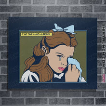 Load image into Gallery viewer, Daily_Deal_Shirts Posters / 4"x6" / Navy Had A Brain