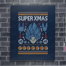 Load image into Gallery viewer, Shirts Posters / 4"x6" / Navy Super Xmas