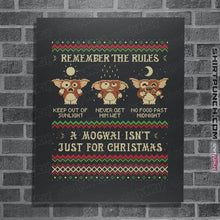 Load image into Gallery viewer, Daily_Deal_Shirts Posters / 4"x6" / Dark Heather A Mogwai Isn't Just For Christmas