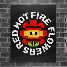 Load image into Gallery viewer, Shirts Posters / 4"x6" / Black Red Hot Fire Flowers