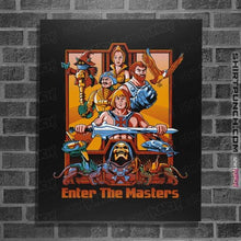 Load image into Gallery viewer, Shirts Posters / 4"x6" / Black Enter The Masters