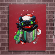 Load image into Gallery viewer, Secret_Shirts Posters / 4"x6" / Red The Christmas Dragon