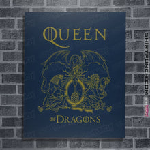 Load image into Gallery viewer, Shirts Posters / 4"x6" / Navy Queen Of Dragons