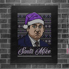 Load image into Gallery viewer, Shirts Posters / 4"x6" / Black Santa Mike