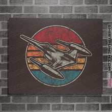 Load image into Gallery viewer, Shirts Posters / 4"x6" / Dark Chocolate Vintage Starfighter