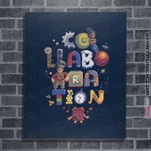 Load image into Gallery viewer, Daily_Deal_Shirts Posters / 4"x6" / Navy Collaboration