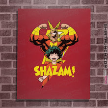 Load image into Gallery viewer, Shirts Posters / 4"x6" / Red SHAZAM