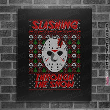 Load image into Gallery viewer, Daily_Deal_Shirts Posters / 4"x6" / Black Slashing Through The Snow