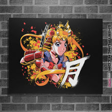 Load image into Gallery viewer, Shirts Posters / 4"x6" / Black Samurai Moon