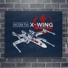 Load image into Gallery viewer, Shirts Posters / 4"x6" / Navy T-65 X-Wing