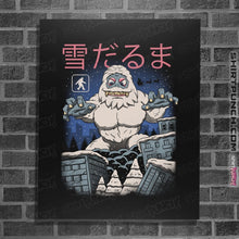 Load image into Gallery viewer, Shirts Posters / 4"x6" / Black Kaiju Snowman