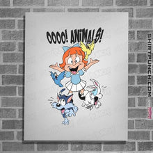 Load image into Gallery viewer, Shirts Posters / 4"x6" / White Elmyra Loves Animals