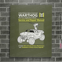 Load image into Gallery viewer, Daily_Deal_Shirts Posters / 4"x6" / Military Green Warthog Manual