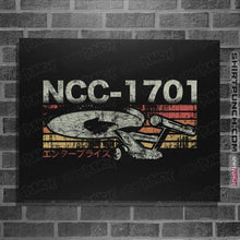 Load image into Gallery viewer, Shirts Posters / 4"x6" / Black Retro NCC-1701