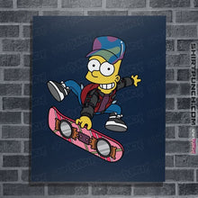 Load image into Gallery viewer, Daily_Deal_Shirts Posters / 4"x6" / Navy Bart To The Future