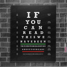 Load image into Gallery viewer, Secret_Shirts Posters / 4"x6" / Black Snellen Warranty