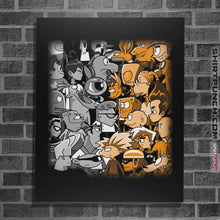 Load image into Gallery viewer, Shirts Posters / 4"x6" / Black Clash Of Toons