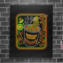 Load image into Gallery viewer, Daily_Deal_Shirts Posters / 4"x6" / Black Instant Neon Lunch