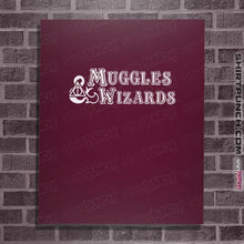 Load image into Gallery viewer, Secret_Shirts Posters / 4"x6" / Maroon Muggles And Wizards