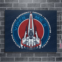 Load image into Gallery viewer, Daily_Deal_Shirts Posters / 4"x6" / Navy Battlestar MKII