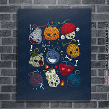 Load image into Gallery viewer, Daily_Deal_Shirts Posters / 4"x6" / Navy Halloween Fruit