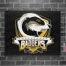 Load image into Gallery viewer, Shirts Posters / 4"x6" / Black Hufflepuff Badgers