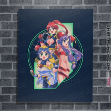 Load image into Gallery viewer, Daily_Deal_Shirts Posters / 4"x6" / Navy Robot Hearts