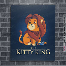 Load image into Gallery viewer, Shirts Posters / 4"x6" / Navy The Kitty King