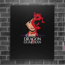 Load image into Gallery viewer, Shirts Posters / 4"x6" / Black The Girl With The Dragon Guardian