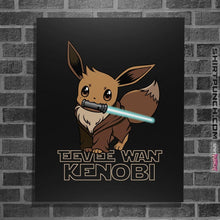 Load image into Gallery viewer, Shirts Posters / 4"x6" / Black Eevee Wan Kenobi