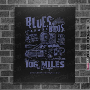 Daily_Deal_Shirts Posters / 4"x6" / Black Blues Brothers Garage