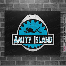 Load image into Gallery viewer, Daily_Deal_Shirts Posters / 4"x6" / Black Amity Island