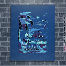 Load image into Gallery viewer, Shirts Posters / 4"x6" / Royal Blue Green Hill Zone