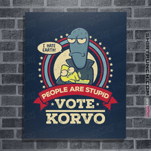 Load image into Gallery viewer, Shirts Posters / 4"x6" / Navy Vote Korvo
