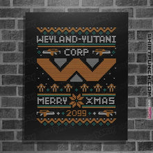 Load image into Gallery viewer, Daily_Deal_Shirts Posters / 4"x6" / Black Happy Alien Xmas