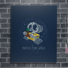 Load image into Gallery viewer, Shirts Posters / 4"x6" / Navy Protect Your World