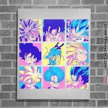 Load image into Gallery viewer, Shirts Posters / 4"x6" / White Saiyan Colors