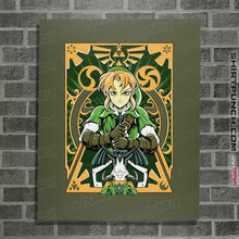 Load image into Gallery viewer, Daily_Deal_Shirts Posters / 4"x6" / Military Green Ocarina Link
