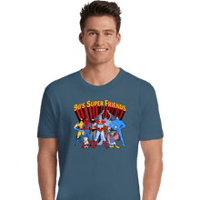 Load image into Gallery viewer, Secret_Shirts Premium Shirts, Unisex / Small / Indigo Blue 90's Super Friends
