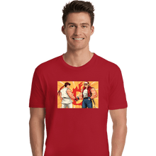 Load image into Gallery viewer, Shirts Premium Shirts, Unisex / Small / Red Famous Handshake