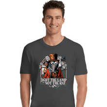 Load image into Gallery viewer, Daily_Deal_Shirts Premium Shirts, Unisex / Small / Charcoal Light The Lamp Not the Rat