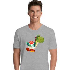Shirts Premium Shirts, Unisex / Small / Sports Grey The Very Hungry Dinosaur