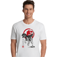 Load image into Gallery viewer, Secret_Shirts Premium Shirts, Unisex / Small / White Velociraptor Sumi-E