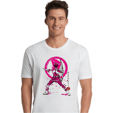 Load image into Gallery viewer, Shirts Premium Shirts, Unisex / Small / White Pink Ranger Sumi-e
